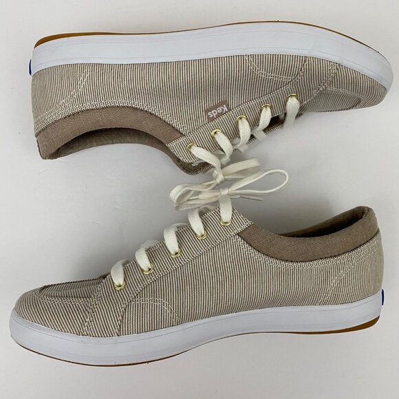 Keds Nautical Striped Neutral Shoes Low Top Fashion Sneakers Womens Size 8.5 - Picture 4 of 8